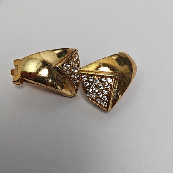 Metal Gold Clip On Earrings