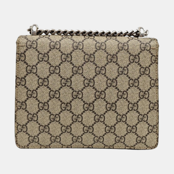 Dionysus Mini Monogram Coated Canvas Beige