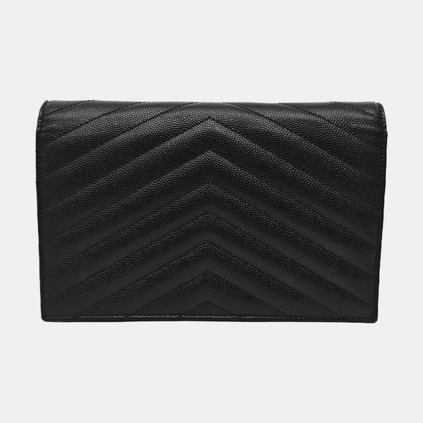 MONOGRAM Chevron Calfskin Black