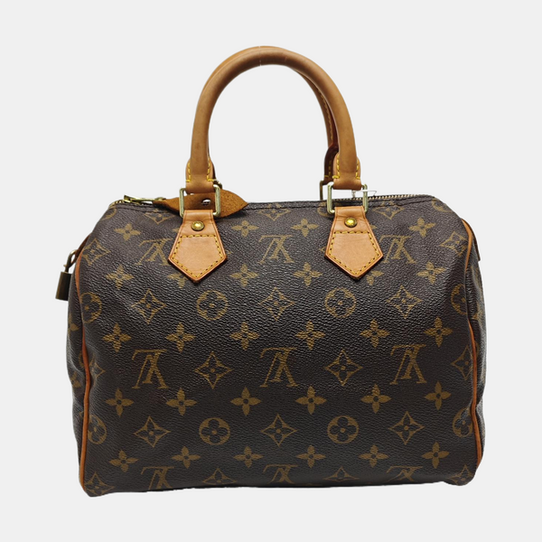 SPEEDY 25 Monogram Coated Canvas Brown