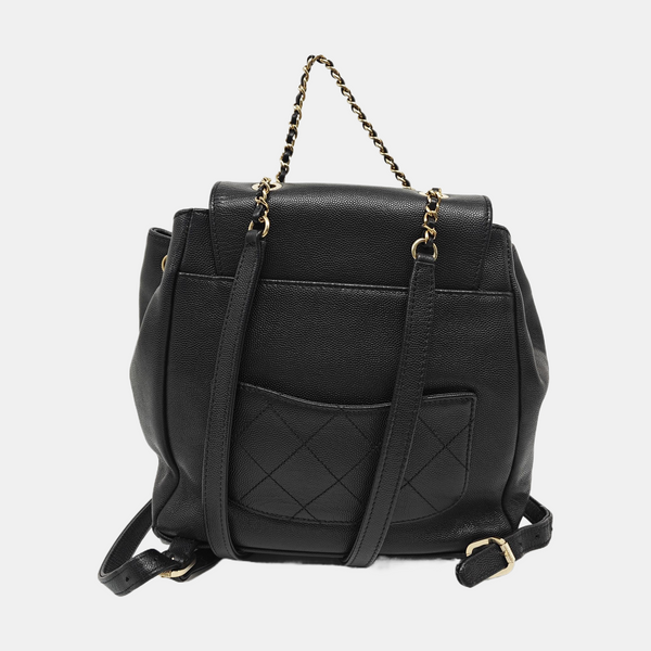 BUSINESS AFFINITY Quilted Grained Calfskin Black