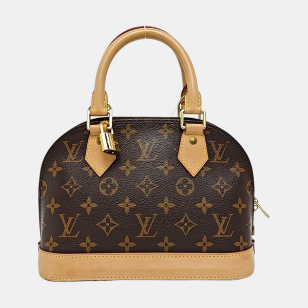 ALMA BB Monogram Coated Canvas Brown