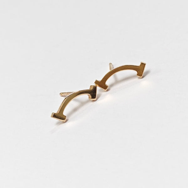 Tiffany T 18k Rose Gold Stud Earrings