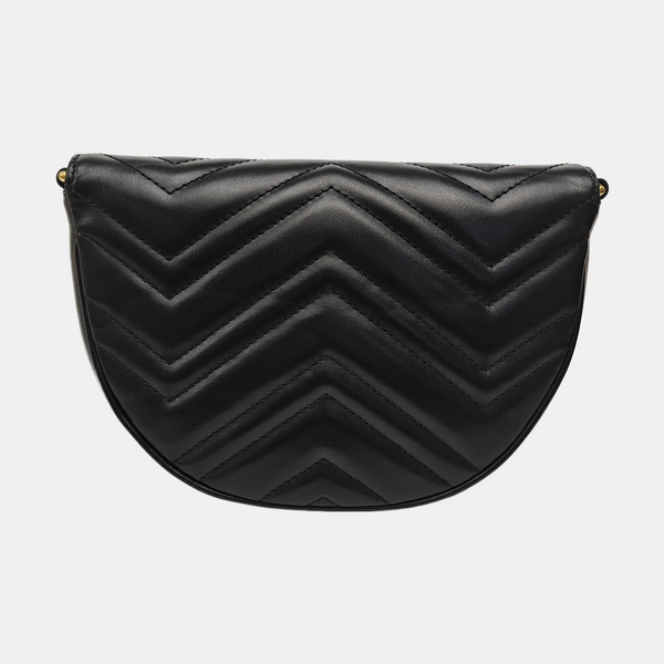 GG Marmont Mini Quilted Calfskin Black