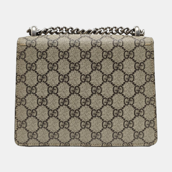 Dionysus Mini Monogram Coated Canvas Beige