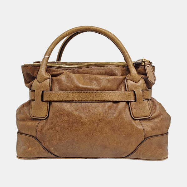 Calfskin Shoulder Bag Brown