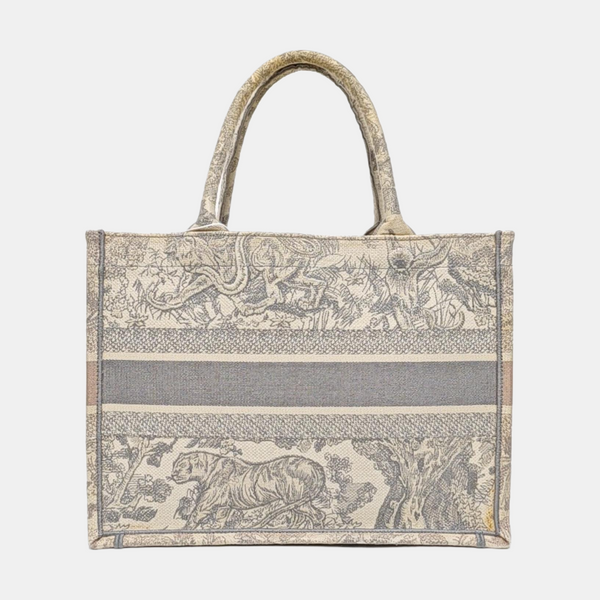 Book Tote Medium Canvas Gray