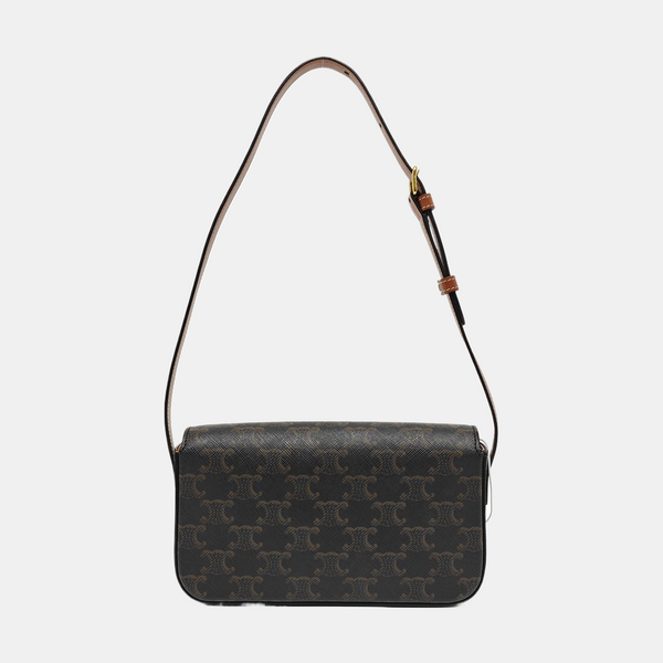 TRIOMPHE Small Coated Canvas Brown