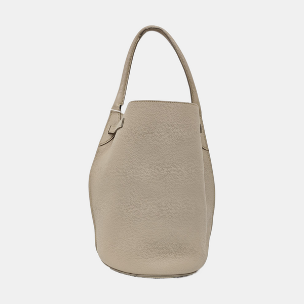 Authenticated pre-owned BIG BAG Calfskin Beige - Bucket Bag at Looply
