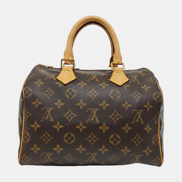 Authenticated pre-owned SPEEDY 25 Monogram Coated Canvas Brown - Shoulder Bag at Looply