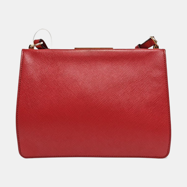 Light Frame Saffiano Calfskin Red