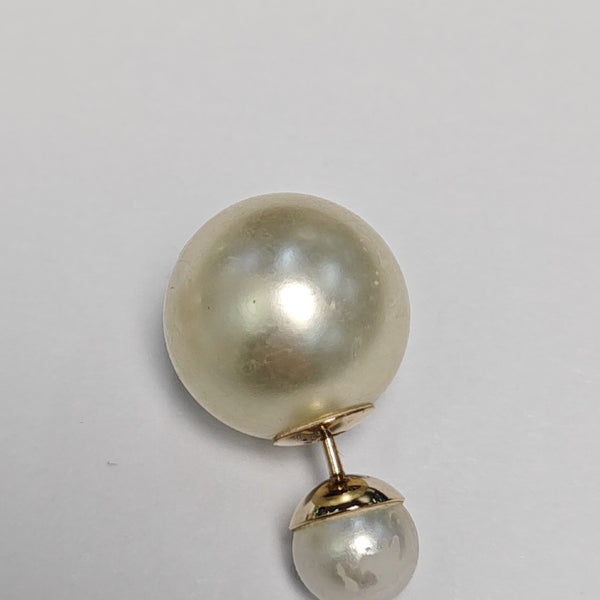 Dior Tribales Metal White Stud Earrings