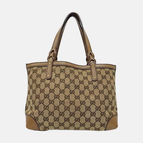 Monogram Canvas Shoulder Bag Brown