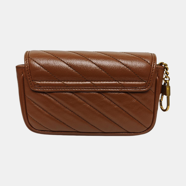 GG Marmont Mini Quilted Calfskin Brown
