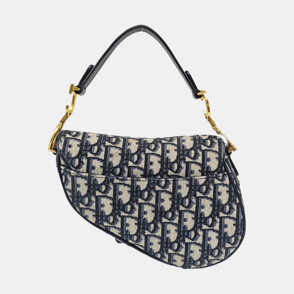 Saddle Mini Oblique Canvas Blue
