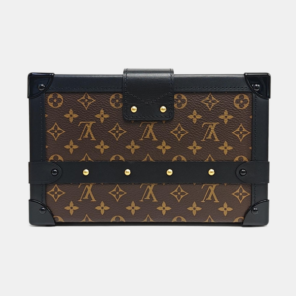 PETITE MALLE Monogram Coated Canvas Brown