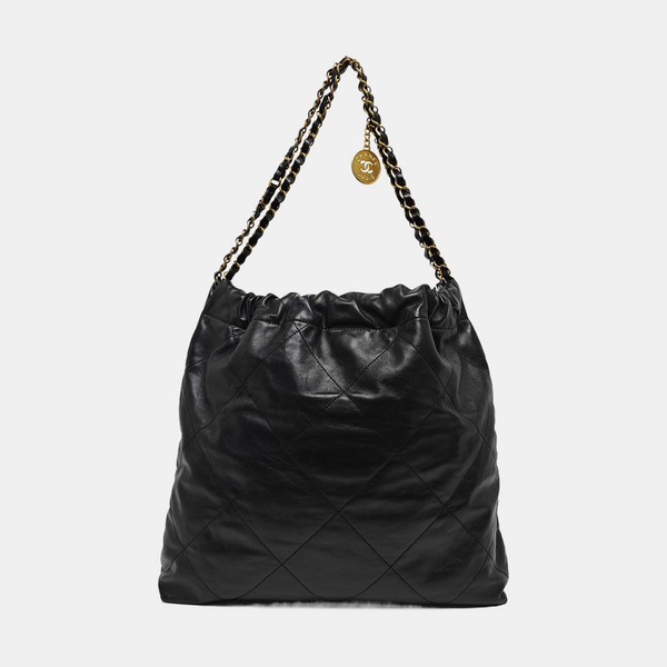CHANEL 22 Small Quilted Calfskin Black