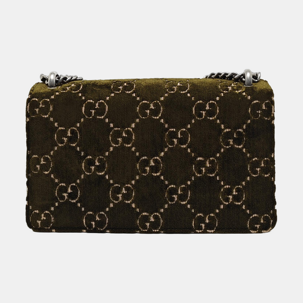 Dionysus Small Monogram Velvet Green