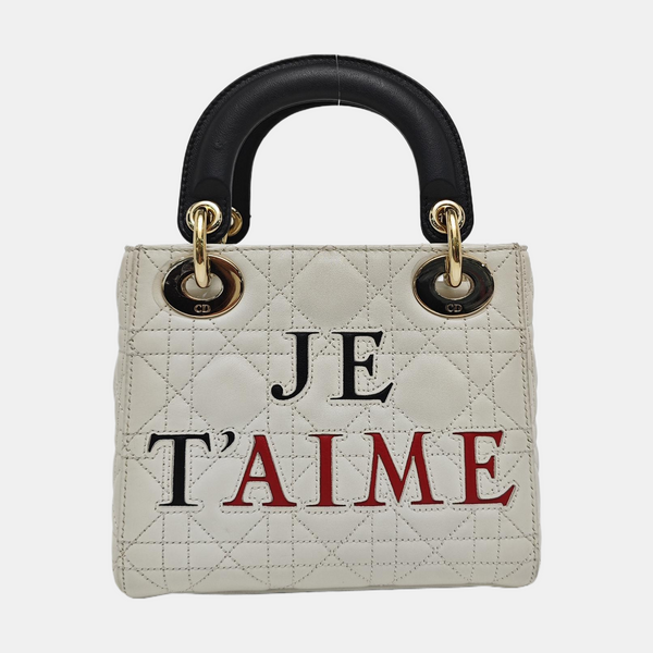 Lady Dior Mini Cannage Lambskin White