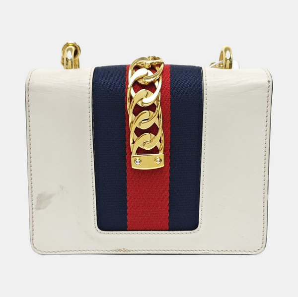 Sylvie Mini Calfskin White