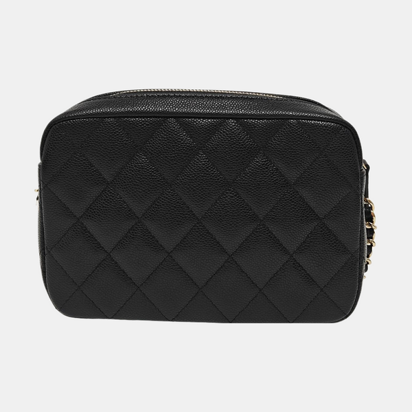 Quilted Grained Calfskin Black