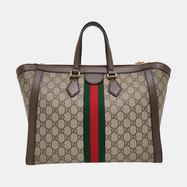 Authenticated pre-owned Ophidia Medium Monogram Coated Canvas Beige - Tote Bag at Looply