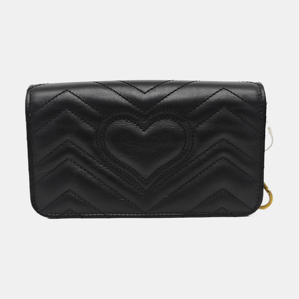 GG Marmont Super Mini Quilted Calfskin Black
