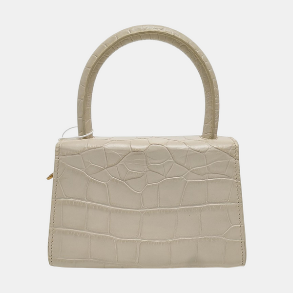 Leather Shoulder Bag Mini White