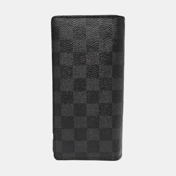 BRAZZA Damier Graphite Coated Canvas Gray Wallet