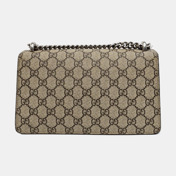 Dionysus Small Monogram Coated Canvas Beige