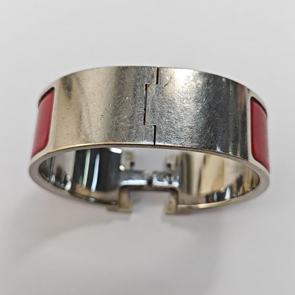 Clic H Metal Red Bangle