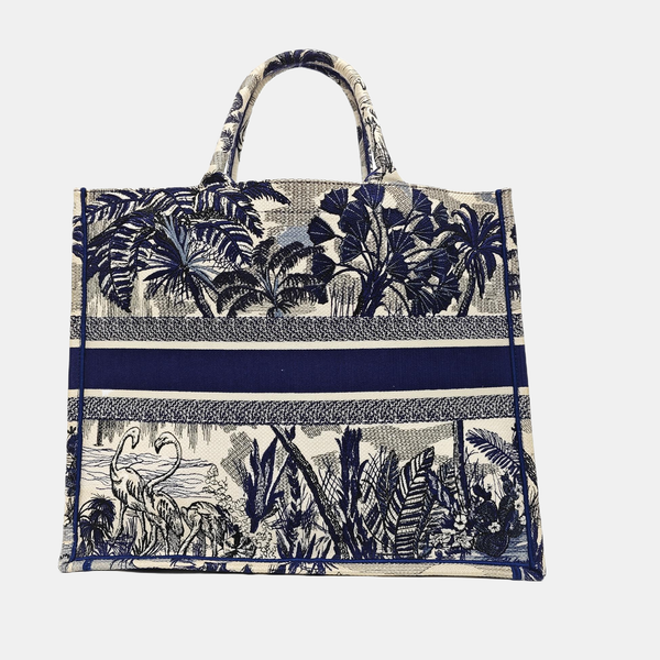 Book Tote Large Fabric Blue