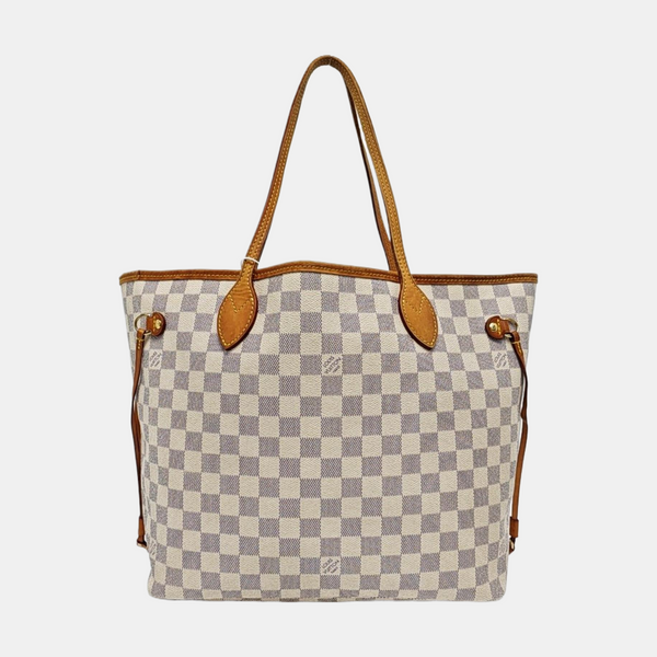 NEVERFULL MM Damier Azur Coated Canvas White