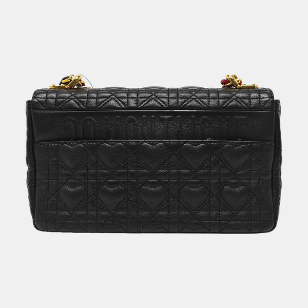 Dior Caro Medium Cannage Calfskin Black