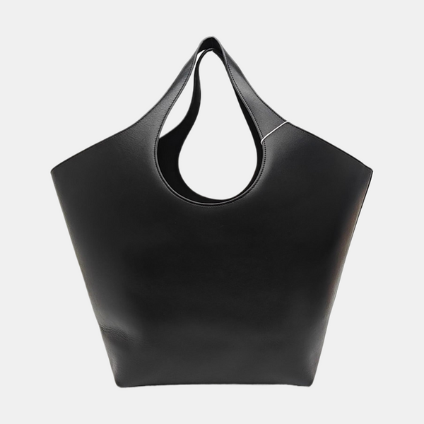 Calfskin Top Handle Bag Black