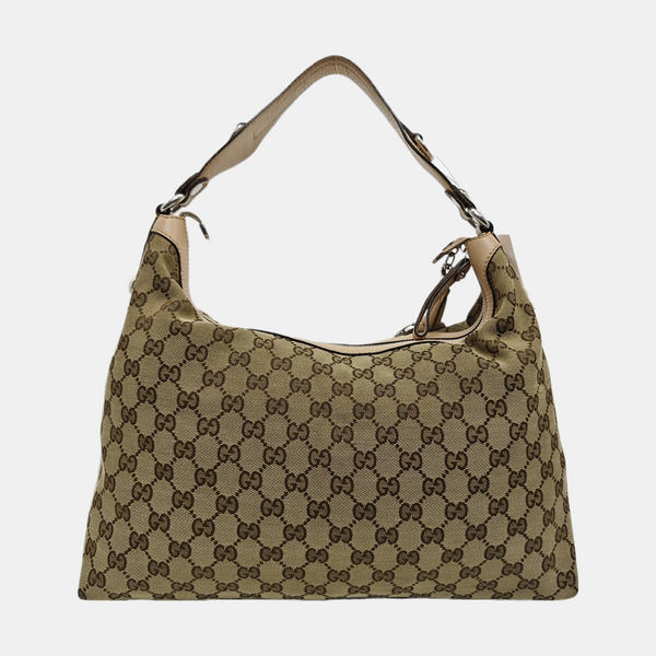 Monogram Canvas Shoulder Bag Beige