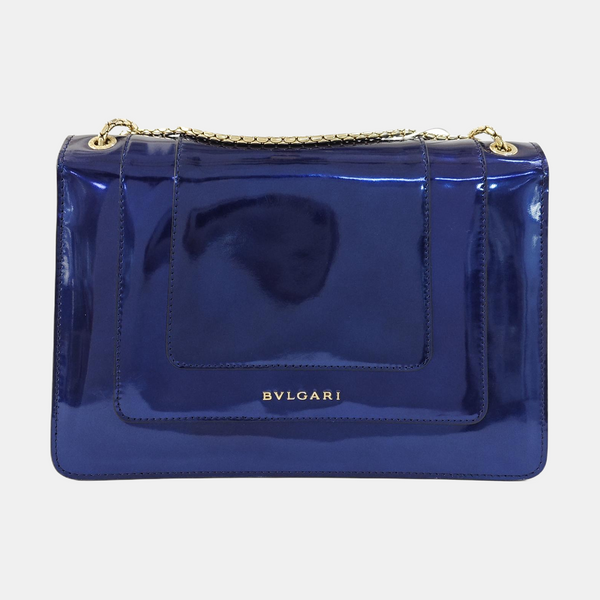 SERPENTI FOREVER Medium Patent Leather Blue