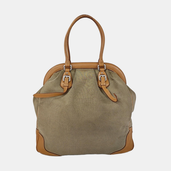 Fabric Tote Bag Brown