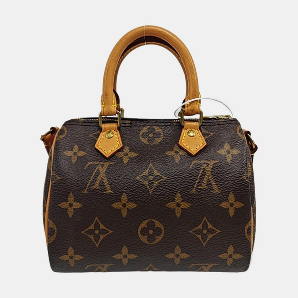 SPEEDY Nano Monogram Coated Canvas Brown
