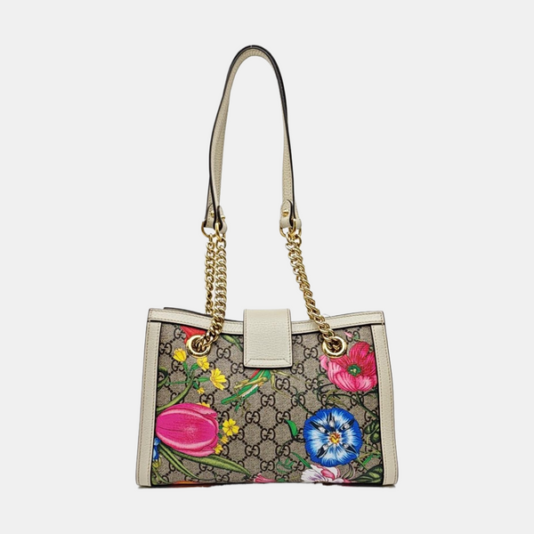 Padlock Small Monogram Coated Canvas Beige