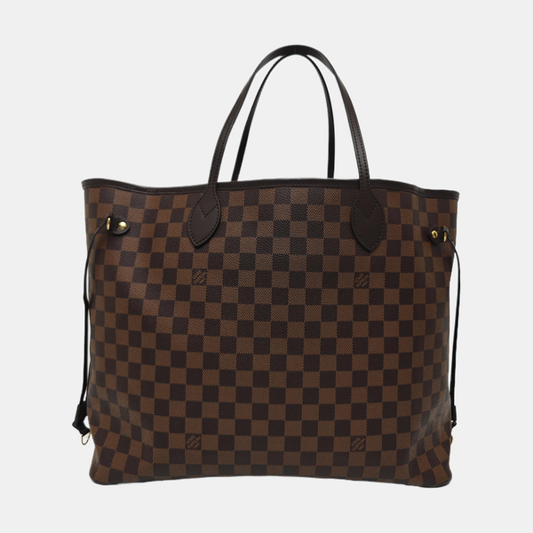 NEVERFULL GM Damier Ebene Coated Canvas Brown