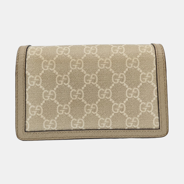 Dionysus Super Mini Monogram Coated Canvas Beige
