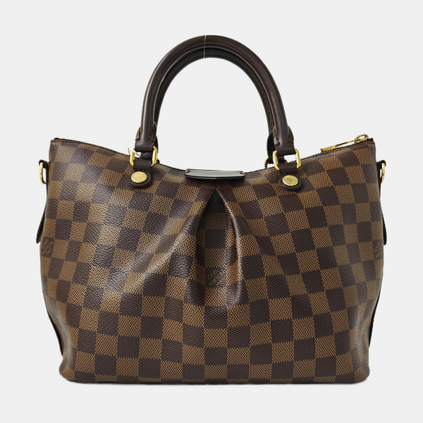 SIENA Damier Ebene Coated Canvas Brown