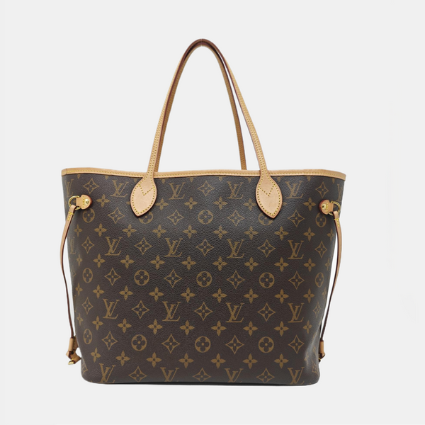 NEVERFULL MM Monogram Coated Canvas Brown
