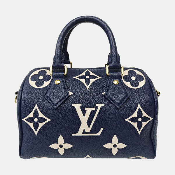 SPEEDY 20 Monogram Calfskin Blue