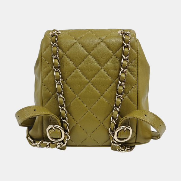 DUMA Small Quilted Calfskin Green