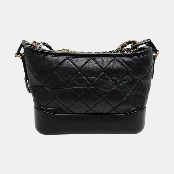 Authenticated pre-owned GABRIELLE Small Quilted Calfskin Black - Shoulder Bag at Looply