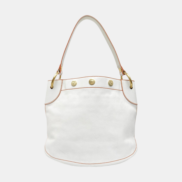 Calfskin Top Handle Bag White