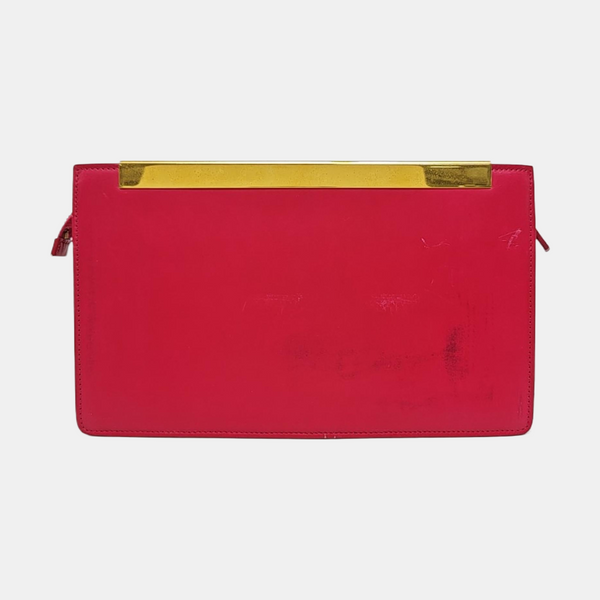 Calfskin Clutch Red