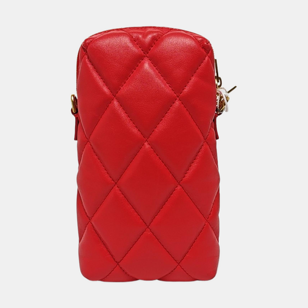 Touch Quilted Calfskin Red